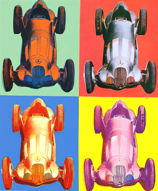 Warhol Prince Art: The Pop Icon's Royal Portraits and Their Enduring Legacy - Benz Racing Car by Andy Warhol