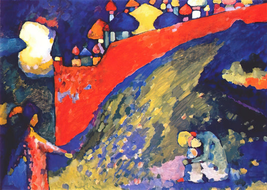 Wassily Kandinsky Art for Sale: A Collector's Guide to Authentic Prints - RED WALL DESTINY 1909 by Wassily Kandinsky