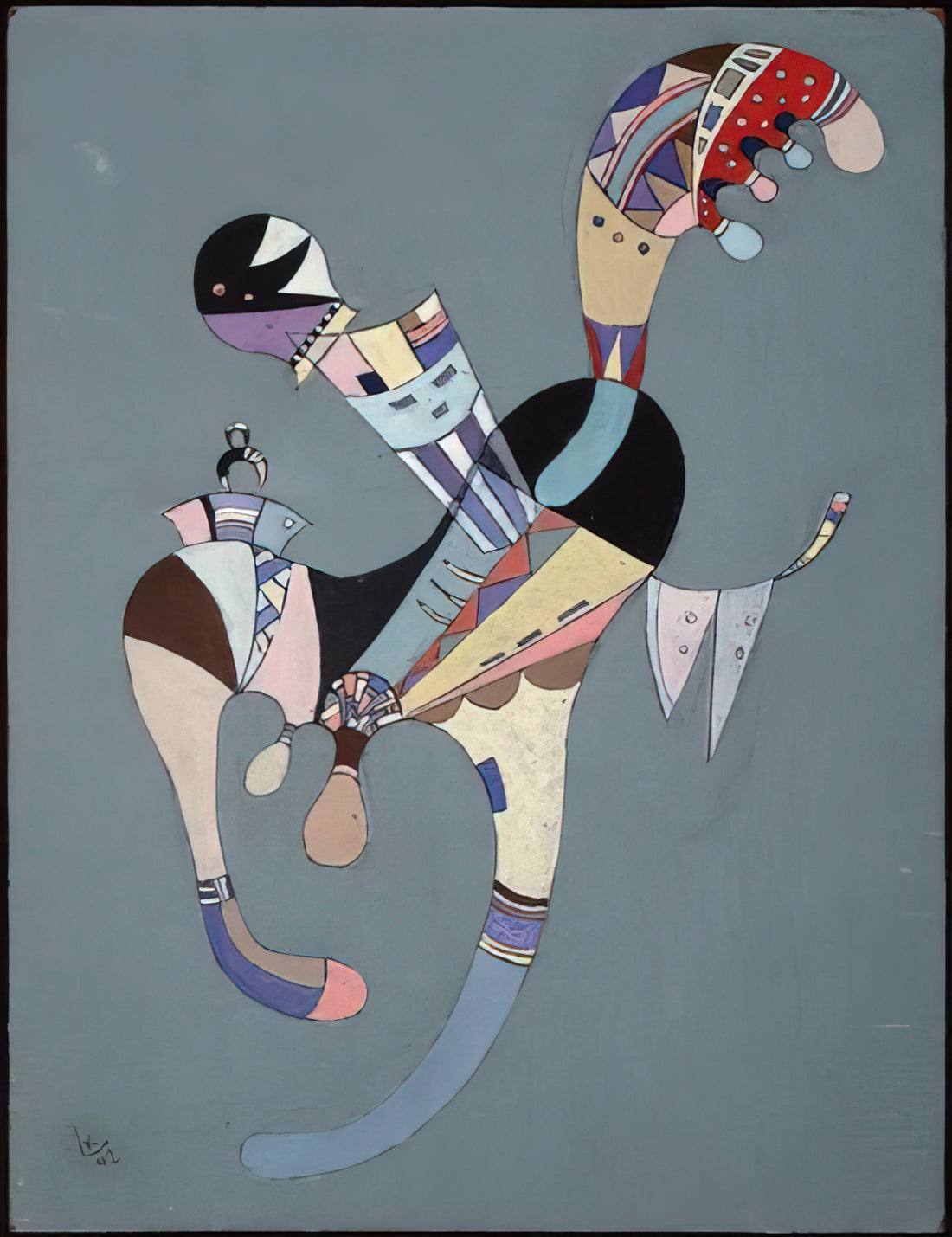 Wassily Kandinsky Bauhaus Art: A Revolution in Abstraction and Pedagogy - A FLOATING FIGURE 1942 by Wassily Kandinsky