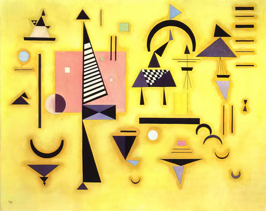 Wassily Kandinsky Brushed Aluminum Print: A Modernist Masterpiece Reimagined - DECISIVE PINK 1932 by Wassily Kandinsky