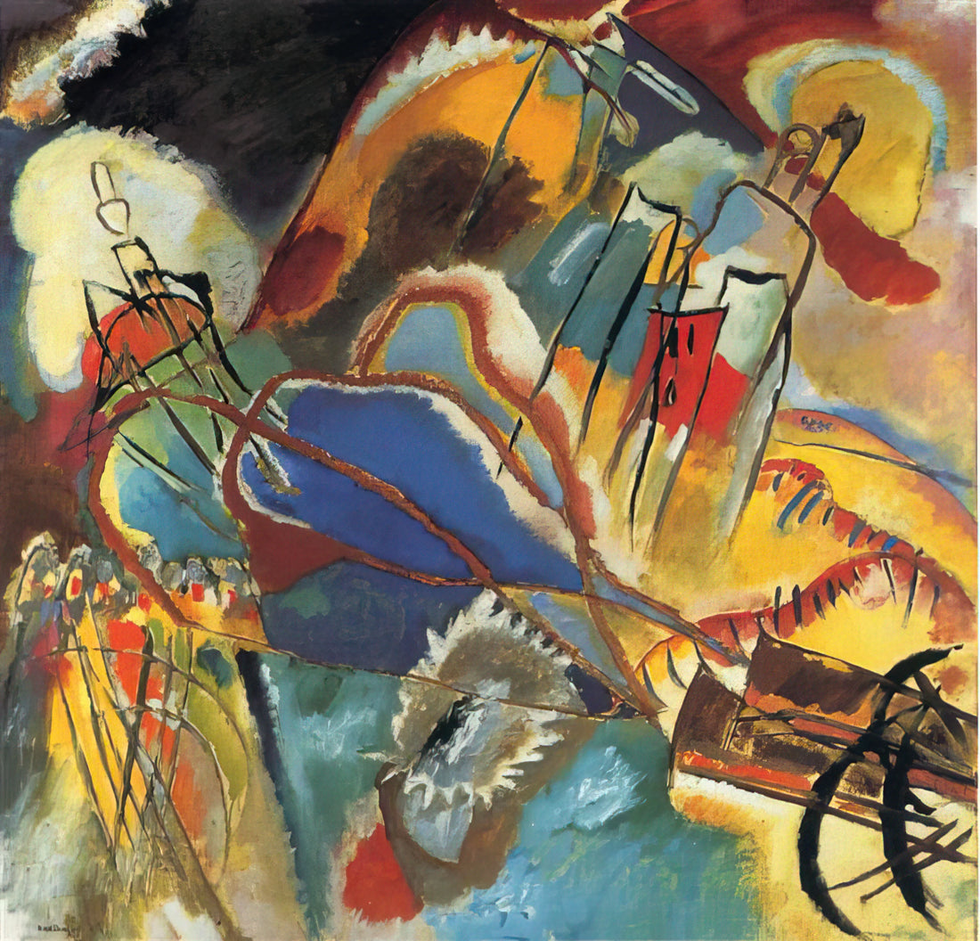 Wassily Kandinsky Kleine Welten: A Journey into the Artist's Miniature Masterpieces - IMPROVISATION 30 CANNONS 1913 by Wassily Kandinsky