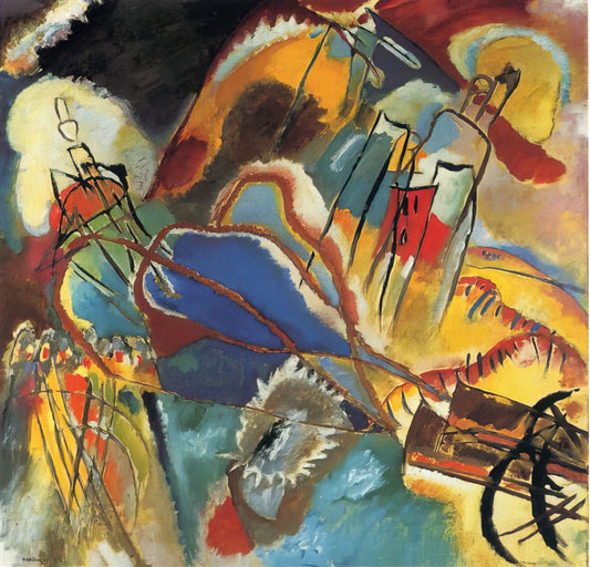 Wassily Kandinsky Kleine Welten: A Journey into the Artist's Miniature Masterpieces - IMPROVISATION 30 CANNONS 1913 by Wassily Kandinsky