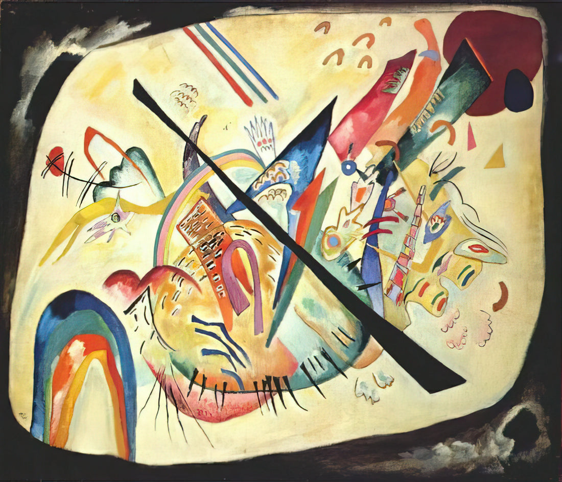 Wassily Kandinsky Lithograph: A Journey into Abstract Expressionism - WHITE OVAL 1919 by Wassily Kandinsky