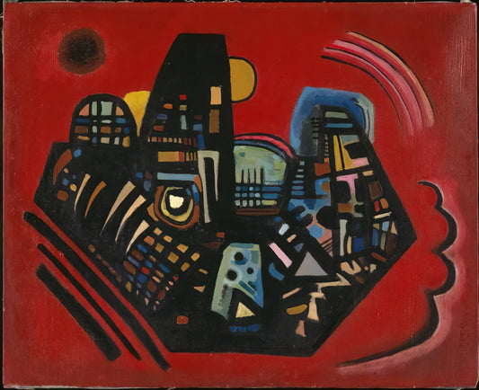 Wassily Kandinsky Ohne Titel: Decoding the Untitled Masterpieces of Abstract Art's Pioneer - BLACK RED 1928 by Wassily Kandinsky