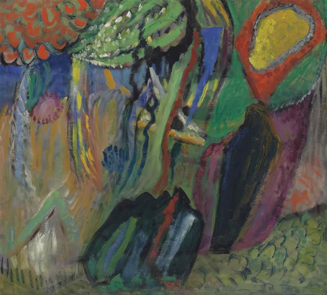 Wassily Kandinsky and Gabriele Münter: A Revolutionary Partnership in Modern Art - ABSTRACT COMPOSITION by Gabriele Munter
