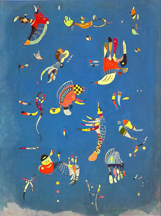 Wassily Kandinsky's Moscow Revelation: Abstraction Forged in the Shadow of Red Square - SKY BLUE 1940 by Wassily Kandinsky