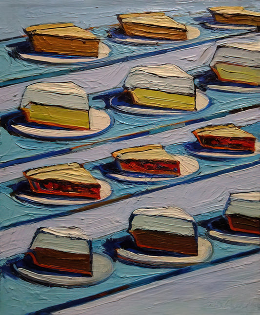 Wayne Thiebaud Art Images: A Visual Feast of American Pop and Everyday Beauty - Refrigerator Pies - 1962 by Wayne Thiebaud