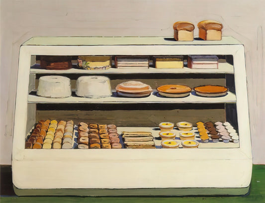 Wayne Thiebaud Landscape Prints: A Masterful Exploration of Color and Form - Bakery Counter - 1962 by Wayne Thiebaud