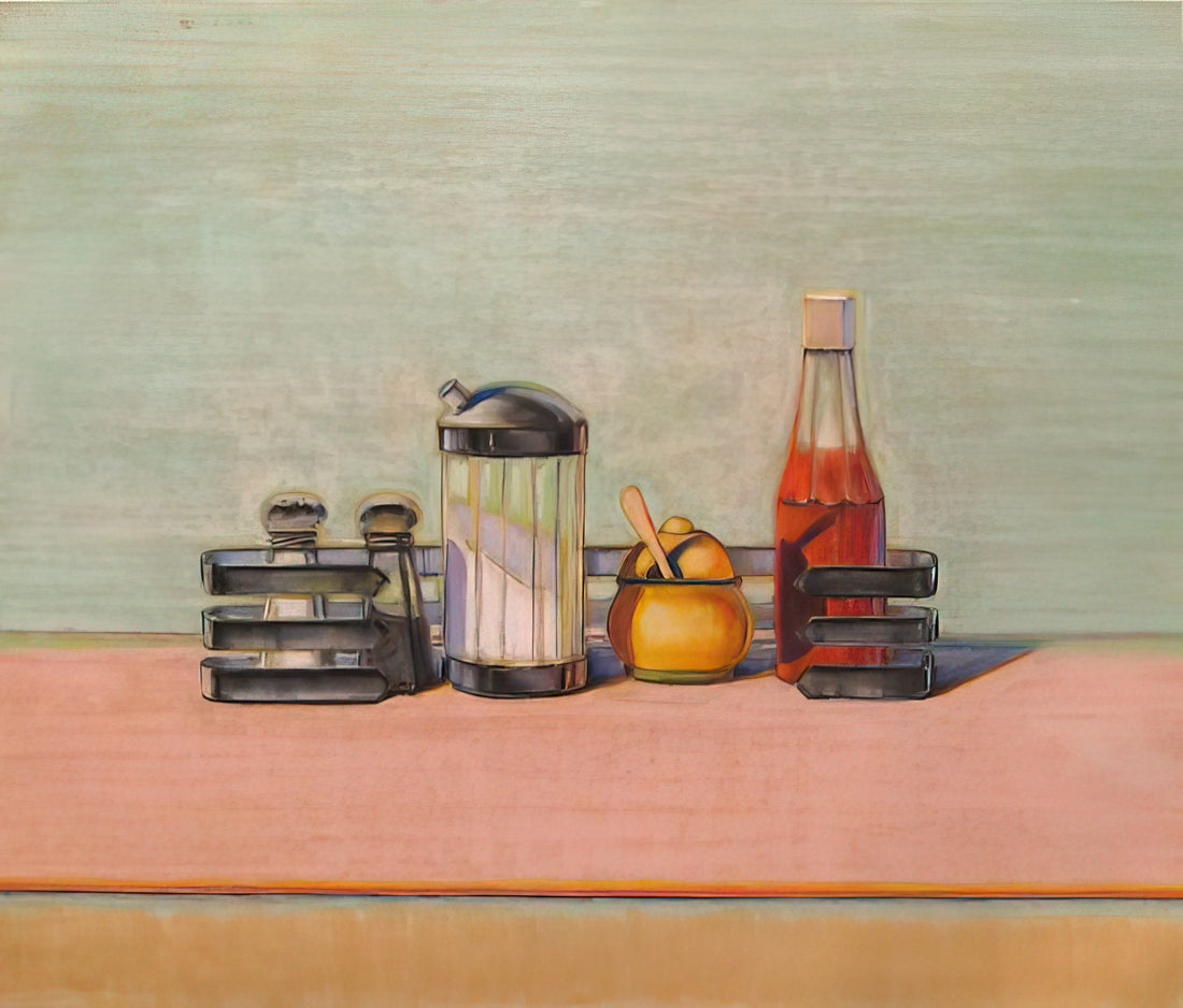 Wayne Thiebaud Paintings: A Sweet Study in American Pop and Precision - Caged Condiments - 2000 by Wayne Thiebaud