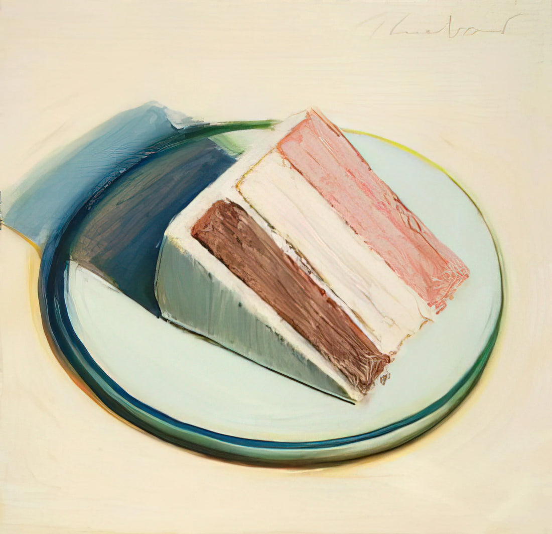 Wayne Thiebaud Reproduction: A Guide to Museum-Quality Art Prints - Cake Slice - 1979 by Wayne Thiebaud
