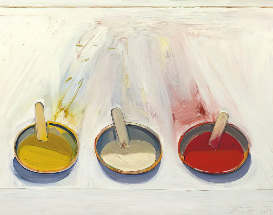 Wayne Thiebaud Watercolor: A Masterful Exploration of Light, Form, and Everyday Delight - Dressing Wells - 1961 by Wayne Thiebaud