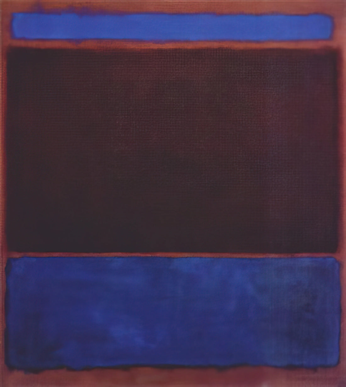 Why Are Rothko Paintings So Expensive? Understanding the Market for Abstract Expressionist Masterpieces - No. 3 Bright Blue, Brown, Dark Blue on Wine - 1962 by Mark Rothko