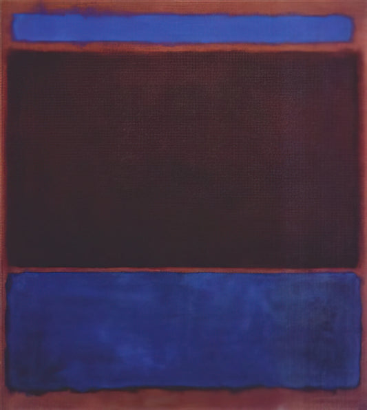 Why Are Rothko Paintings So Expensive? Understanding the Market for Abstract Expressionist Masterpieces - No. 3 Bright Blue, Brown, Dark Blue on Wine - 1962 by Mark Rothko