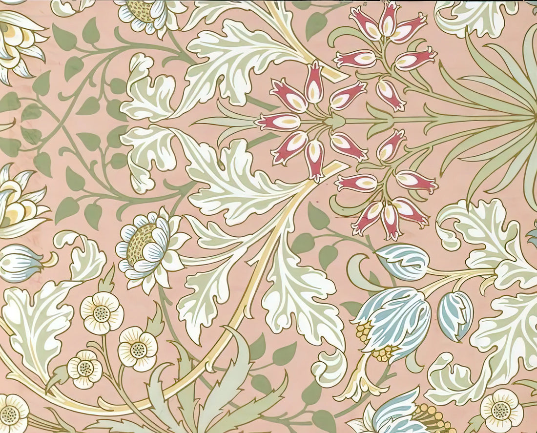 William Morris Compton Pattern: The Quintessential Arts & Crafts Design Masterpiece - WALLPAPER HYACINTH PATTERN 480 1917 by William Morris