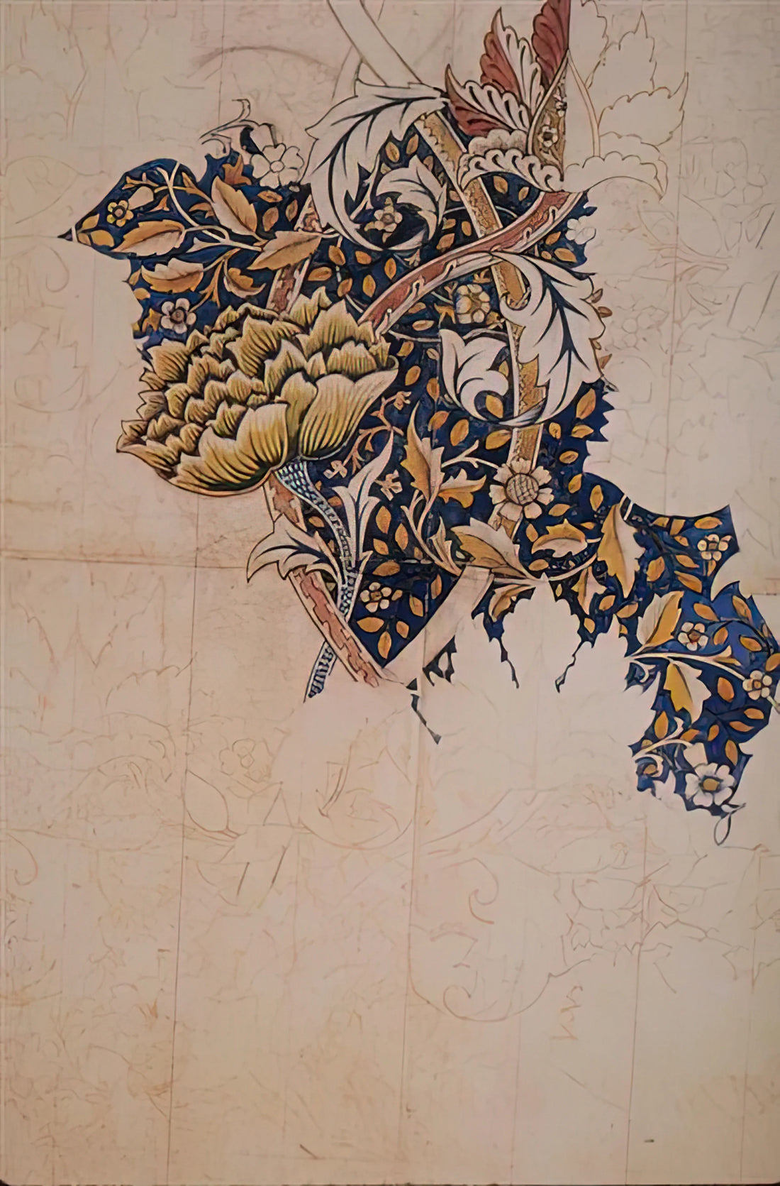 William Morris Marigold Print: The Enduring Beauty of Arts & Crafts Botanical Design - DESIGN FOR WINDRUSH PRINTED TEXTILE 1883 by William Morris