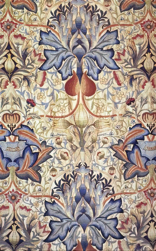 William Morris Pimpernel Poster: The Quintessential Arts & Crafts Masterpiece - ACANTHUS EMBROIDERED PANEL 1890 by William Morris