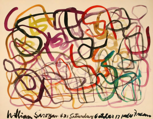 William Saroyan Prints: The Visual Legacy of a Literary Master - #21 Saturday October 17, 1964 Fresno - 1964 by William Saroyan