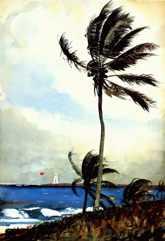 Winslow Homer Framed Prints: A Collector's Guide to American Realism - PALM TREE NASSAU by Winslow Homer