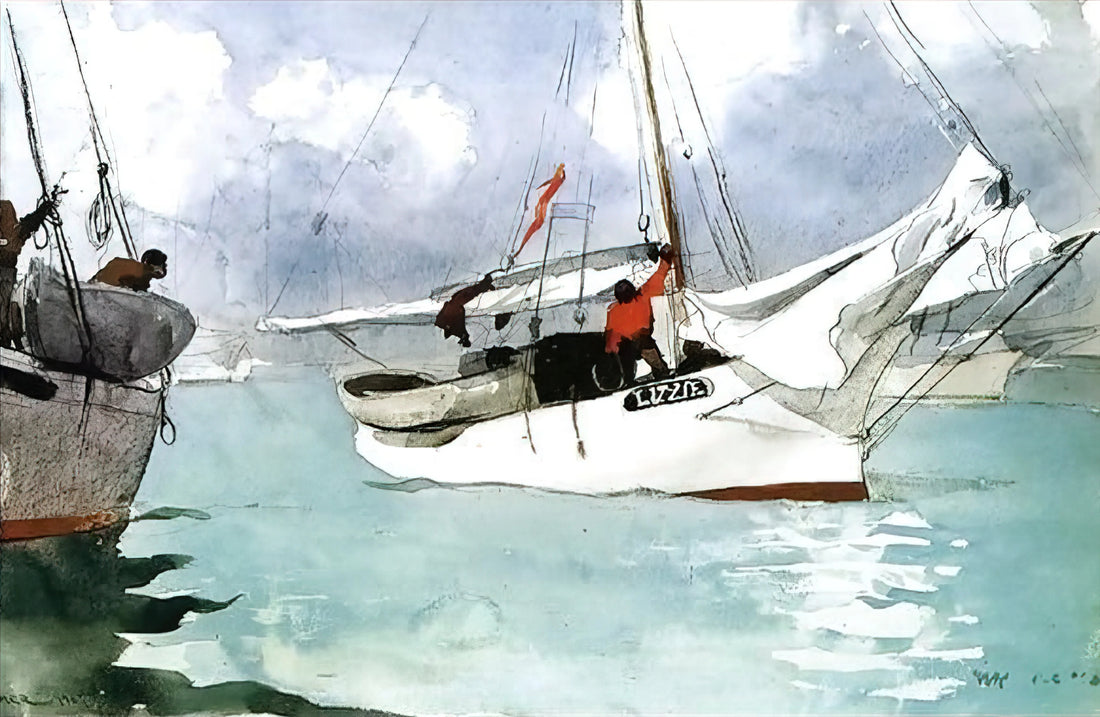 Winslow Homer Prints for Sale: A Collector's Guide to America's Master of Realism - FISHING BOATS KEY WEST by Winslow Homer