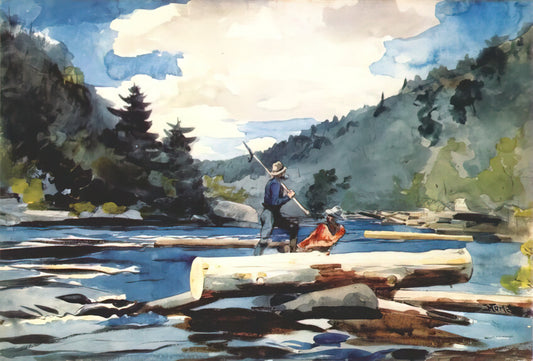 Winslow Homer Prints: A Collector's Guide to the American Master's Enduring Legacy - HUDSON RIVER LOGGING by Winslow Homer
