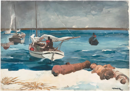 Winslow Homer Winter Coast: A Masterpiece of American Realism and Atmospheric Power - NASSAU 1899 by Winslow Homer