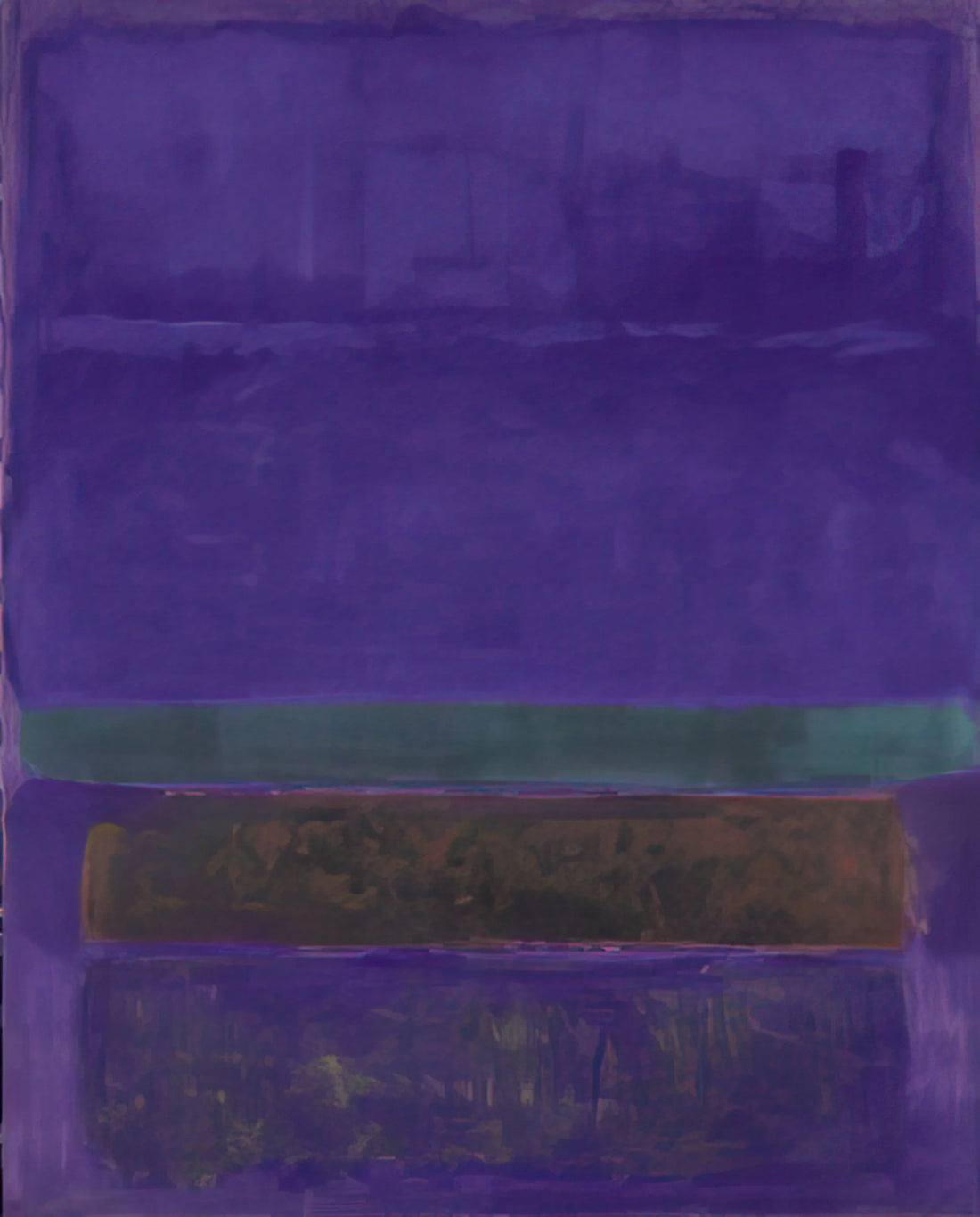 Yellow and Blue Painting by Mark Rothko: A Deep Dive into Color Field Mastery - Untitled [Blue, Green, and Brown] - 1952 by Mark Rothko
