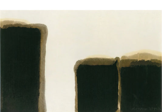 Yun Hyong-keun Framed Canvas Print: A Guide to Owning a Masterpiece of Korean Dansaekhwa - Burnt Umber  Ultramarine I - 1981 by Yun Hyong-keun