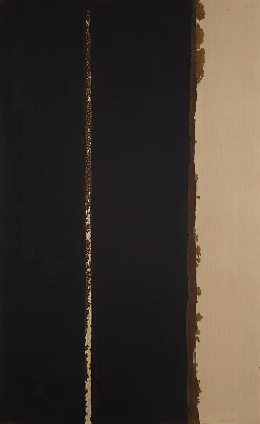 Yun Hyong-keun Paintings: The Meditative Power of Monochrome Abstraction - Umber Blue - 1991 by Yun Hyong-keun