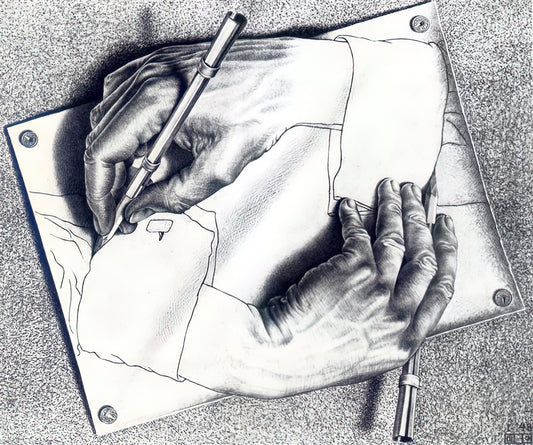 What Is the Meaning Behind M.C. Escher’s *Drawing Hands*?