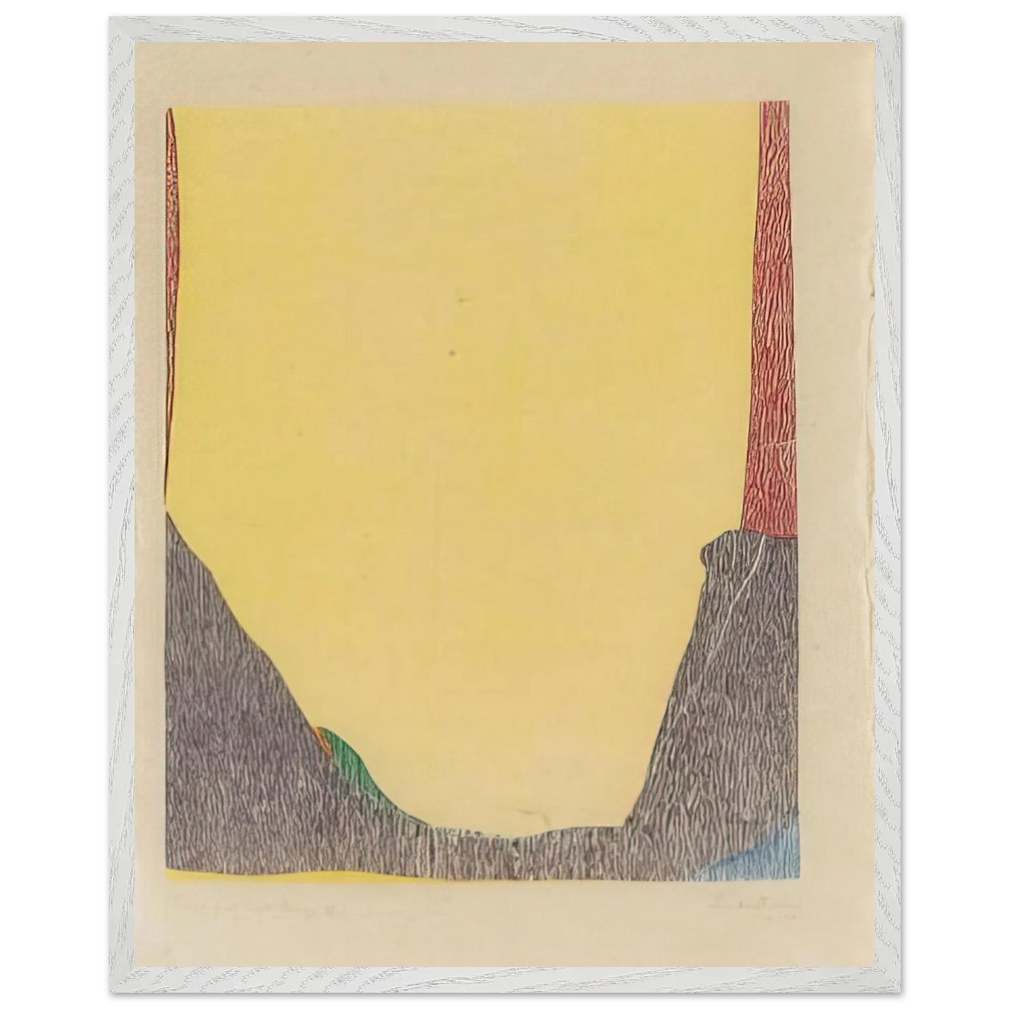 Helen Frankenthaler - East and Beyond - 1973 Wall art - 13x18 cm / 5x7 inches - Premium Wooden Framed Poster With Fine Art Paper-canvas - Black frame