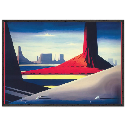 Monument Valley - Eyvind Earle 70x100 cm / 28x40 inches Framed Art Print – Black Wooden Frame
