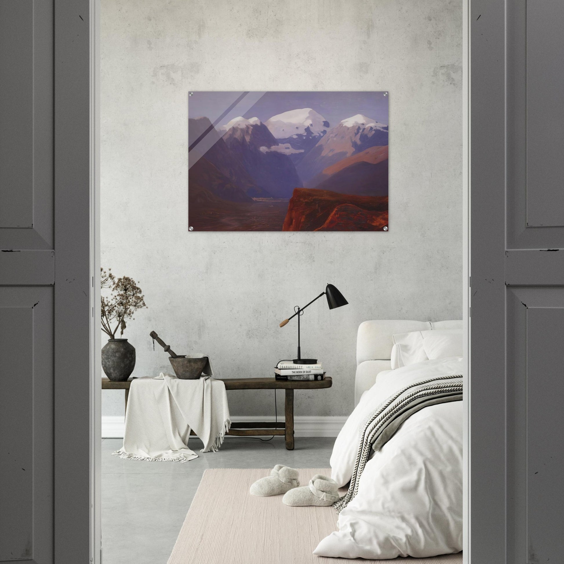 Snow tops - Arkhyp Kuindzhi Acrylic Print - 70x100 cm / 28x40″ inches | Arkhyp Kuindzhi Wall Art | Arkhyp Kuindzhi Prints