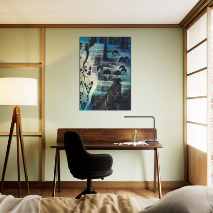 Surf Wind and Fog - Eyvind Earle Brushed Aluminum Print - 70x100 cm / 28x40 inches | Eyvind Earle Aluminum Print | Eyvind Earle Prints