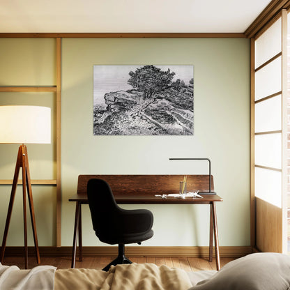 Montmajour - Vincent van Gogh Brushed Aluminum Print - 70x100 cm / 28x40 inches | Vincent van Gogh Aluminum Print | Vincent van Gogh Prints