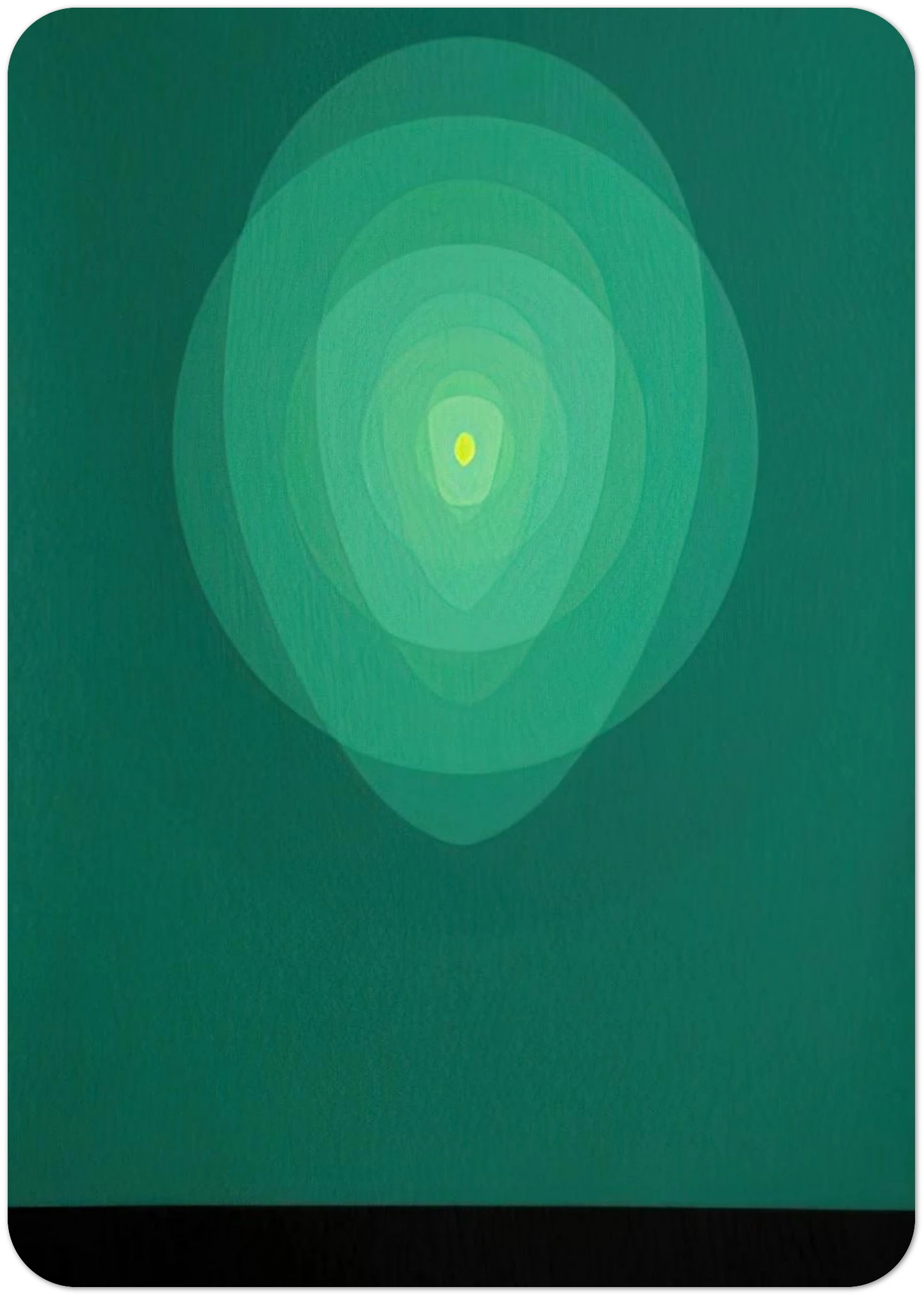 Green Mandala - 1969 By Clarence Holbrook Carter Pack of 10 Post Cards | Clarence Holbrook Carter Post Cards | A6 (10.5 x 14.8 cm) - 4.1 x 5.8 inches