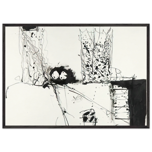 Tree House - 1981 - Gene Davis 70x100 cm / 28x40 inches Framed Art Print – Black Wooden Frame