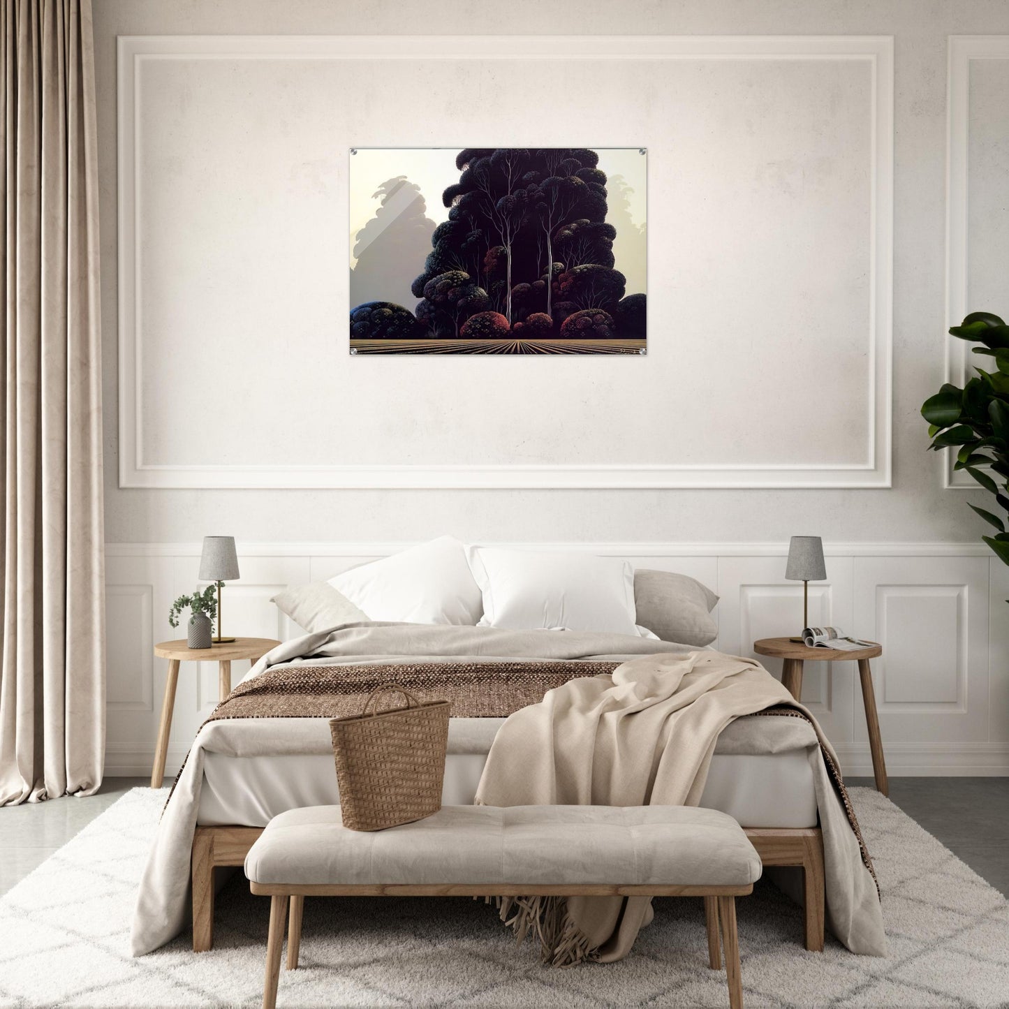 Autumn - Eyvind Earle Acrylic Print - 70x100 cm / 28x40″ inches | Eyvind Earle Wall Art | Eyvind Earle Prints