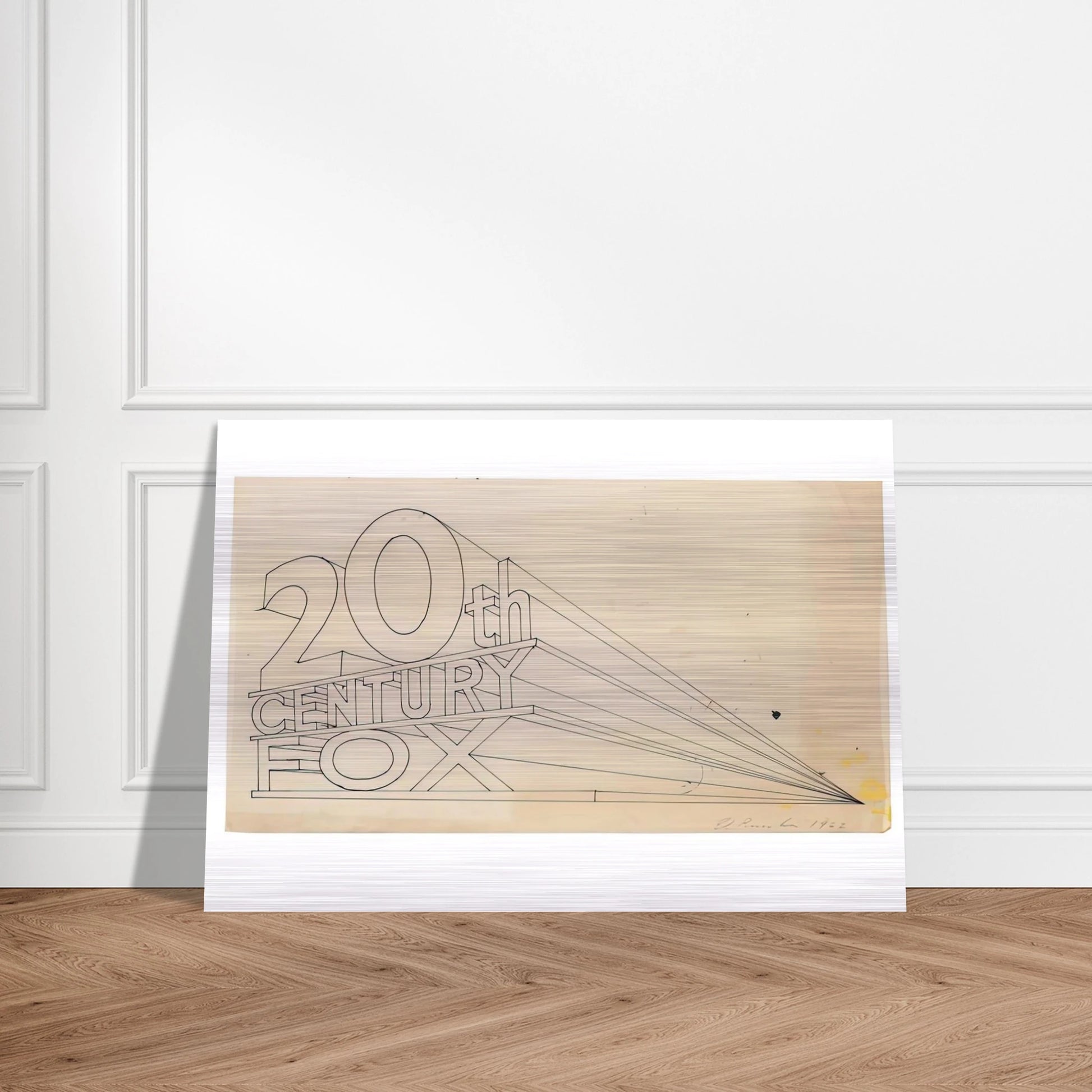 TRADEMARK STUDY 4 1962 - Edward Ruscha Brushed Aluminum Print - 70x100 cm / 28x40 inches | Edward Ruscha Aluminum Print | Edward Ruscha Prints