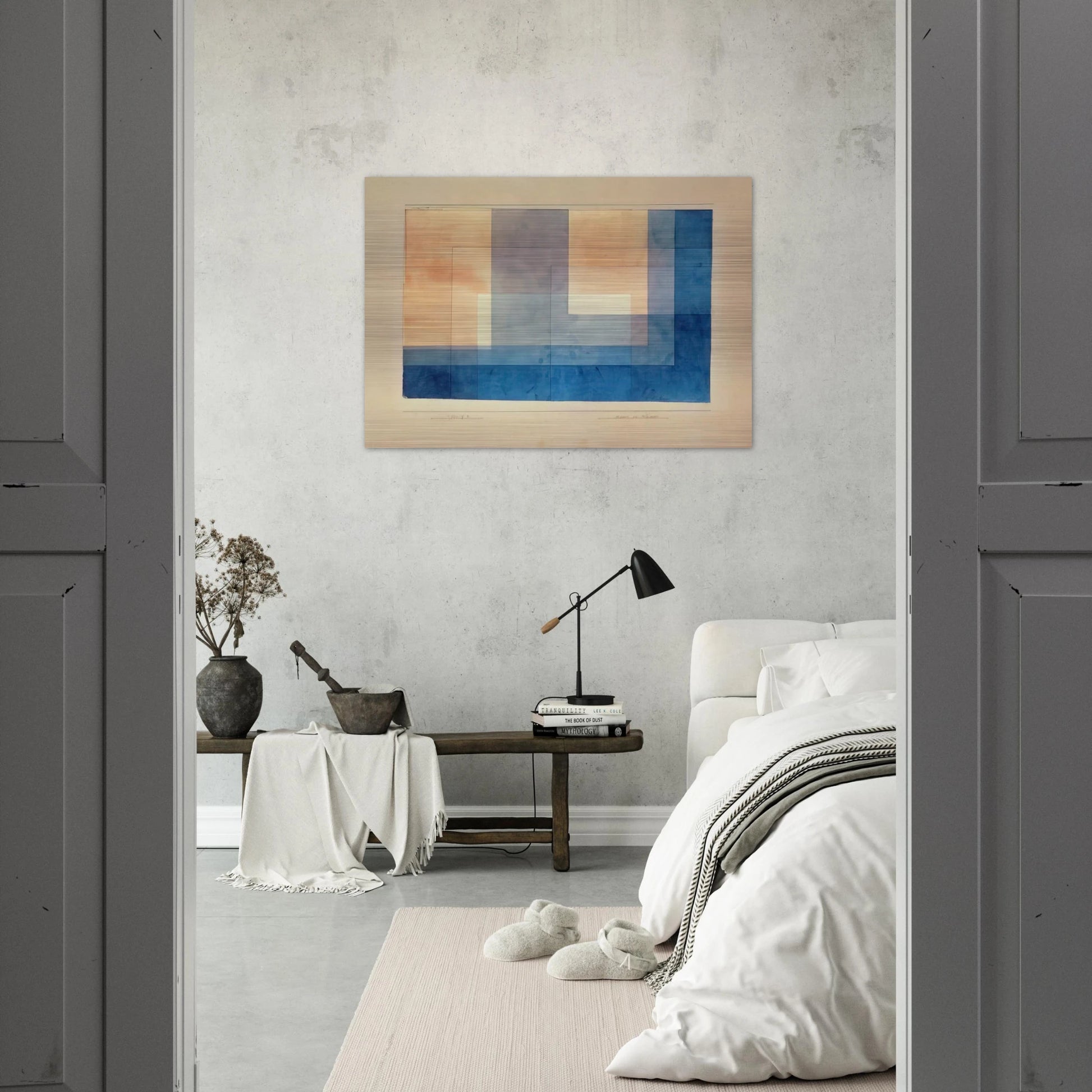 HOUSE ON THE WATER 1930 - Paul Klee Brushed Aluminum Print - 70x100 cm / 28x40 inches | Paul Klee Aluminum Print | Paul Klee Prints