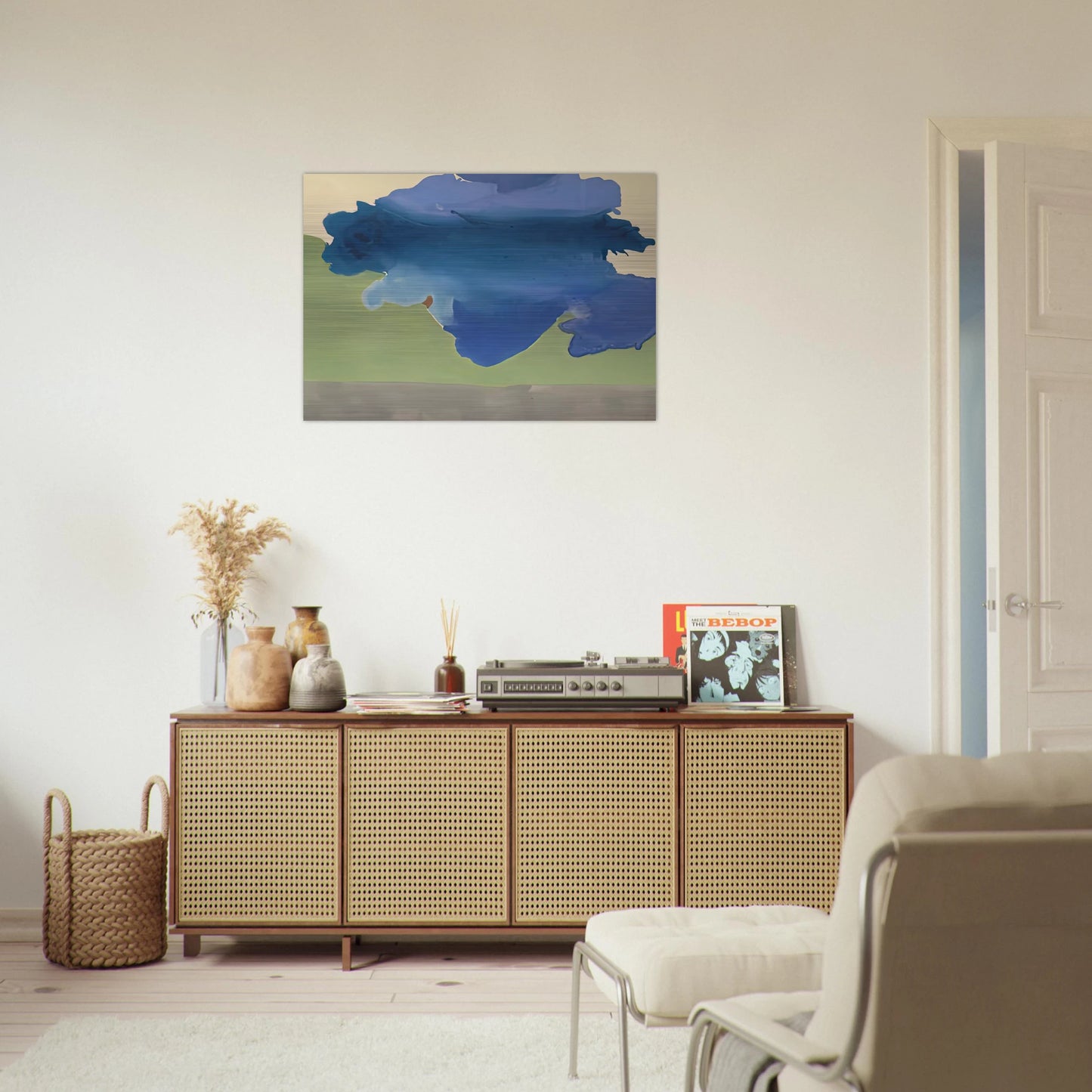 The Bay, 1963- - Helen Frankenthaler Brushed Aluminum Print - 70x100 cm / 28x40 inches | Helen Frankenthaler Aluminum Print | Helen Frankenthaler Prints