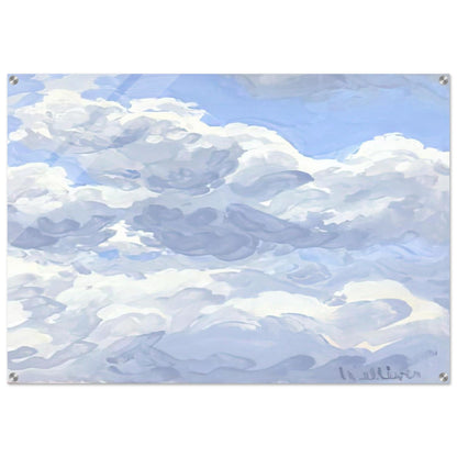 Study for Clouds II - 1979 - Neil Welliver Acrylic Print - 70x100 cm / 28x40″ inches | Neil Welliver Wall Art | Neil Welliver Prints
