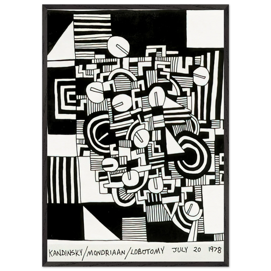 UNTITLED 1978 N4 - Keith Haring 70x100 cm / 28x40 inches Framed Art Print – Black Wooden Frame | Keith Haring Art For Sale