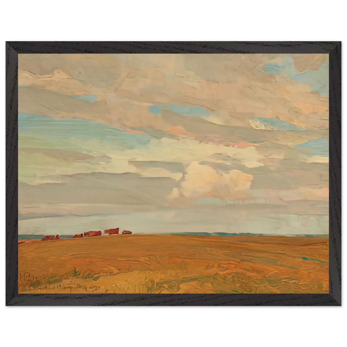 Maynard Dixon - PRAIRIE SAND HILL CAMP MAY 1921 1921 Wall art - 27x35 cm / 11x14 Inches - Premium Wooden Framed Poster With Fine Art Paper - Black frame