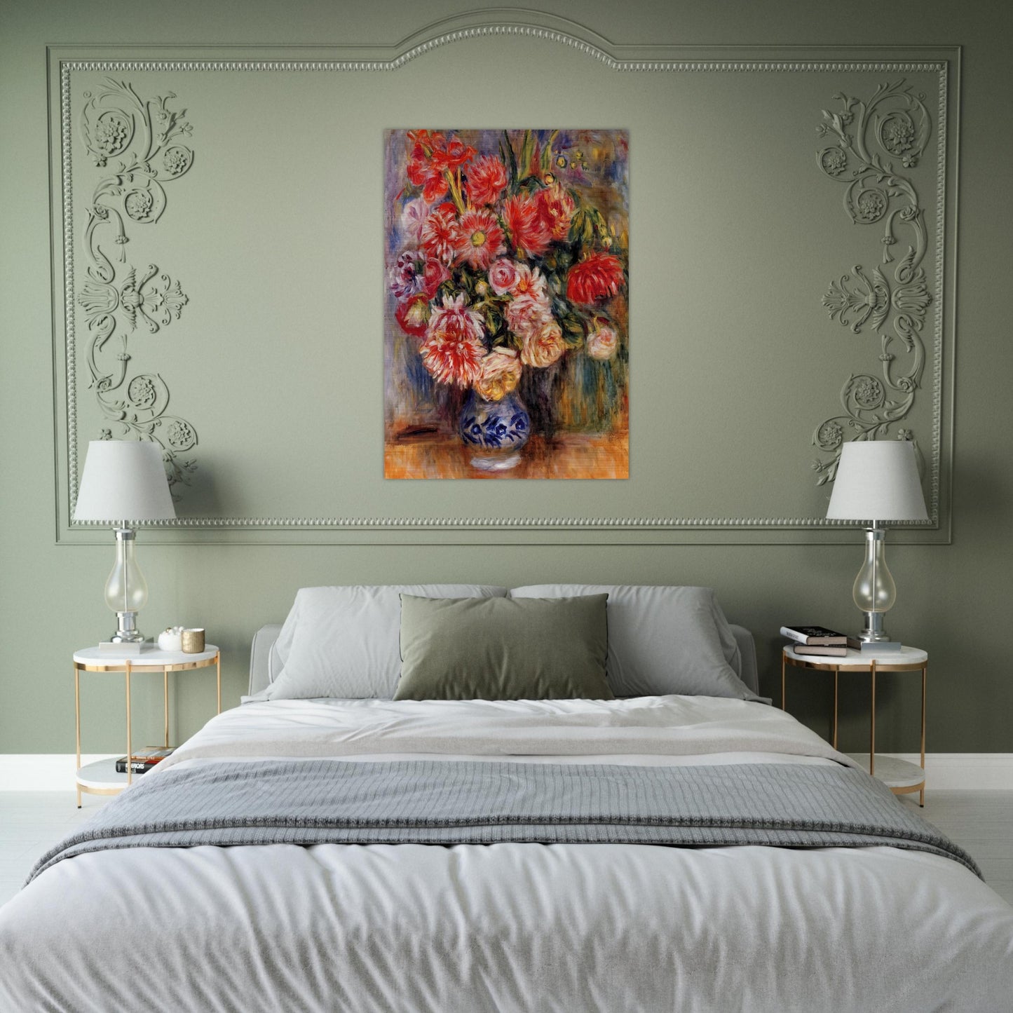 Bouquet - Pierre-Auguste Renoir Brushed Aluminum Print - 70x100 cm / 28x40 inches | Pierre-Auguste Renoir Aluminum Print | Pierre-Auguste Renoir Prints
