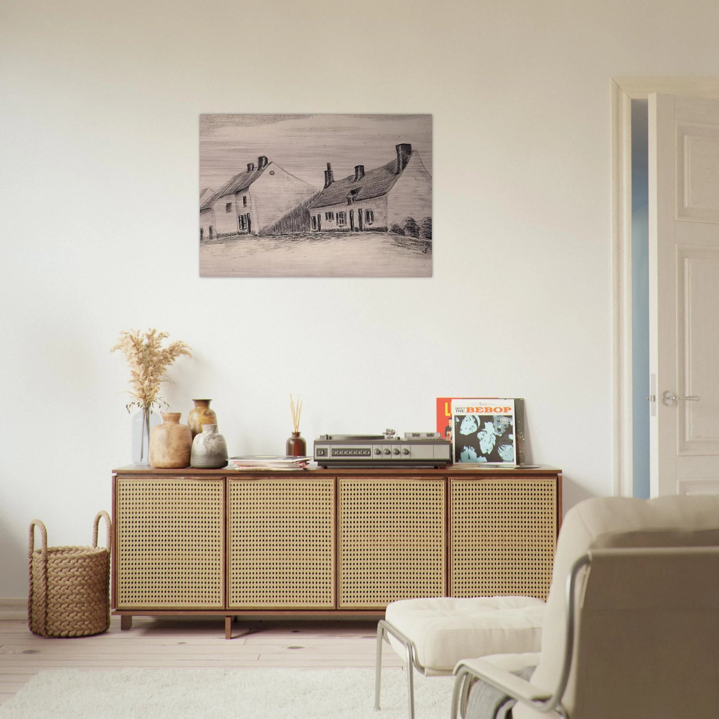 A Zandmennik house - Vincent van Gogh Brushed Aluminum Print - 70x100 cm / 28x40 inches | Vincent van Gogh Aluminum Print | Vincent van Gogh Prints