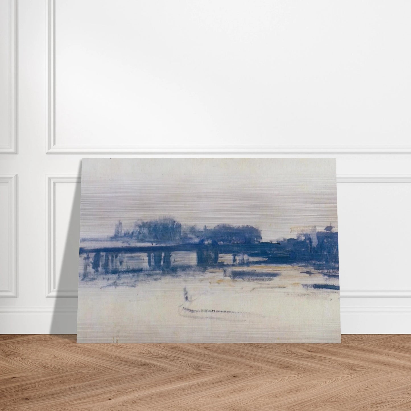 Charing Cross Bridge study - claude monet Brushed Aluminum Print - 70x100 cm / 28x40 inches | claude monet Aluminum Print | claude monet Prints
