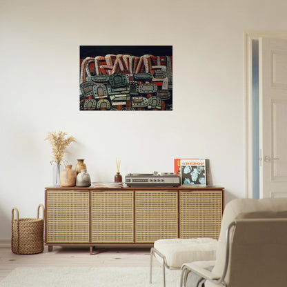 ANCIENT WALL - Philip Guston Brushed Aluminum Print - 70x100 cm / 28x40 inches | Philip Guston Aluminum Print | Philip Guston Prints