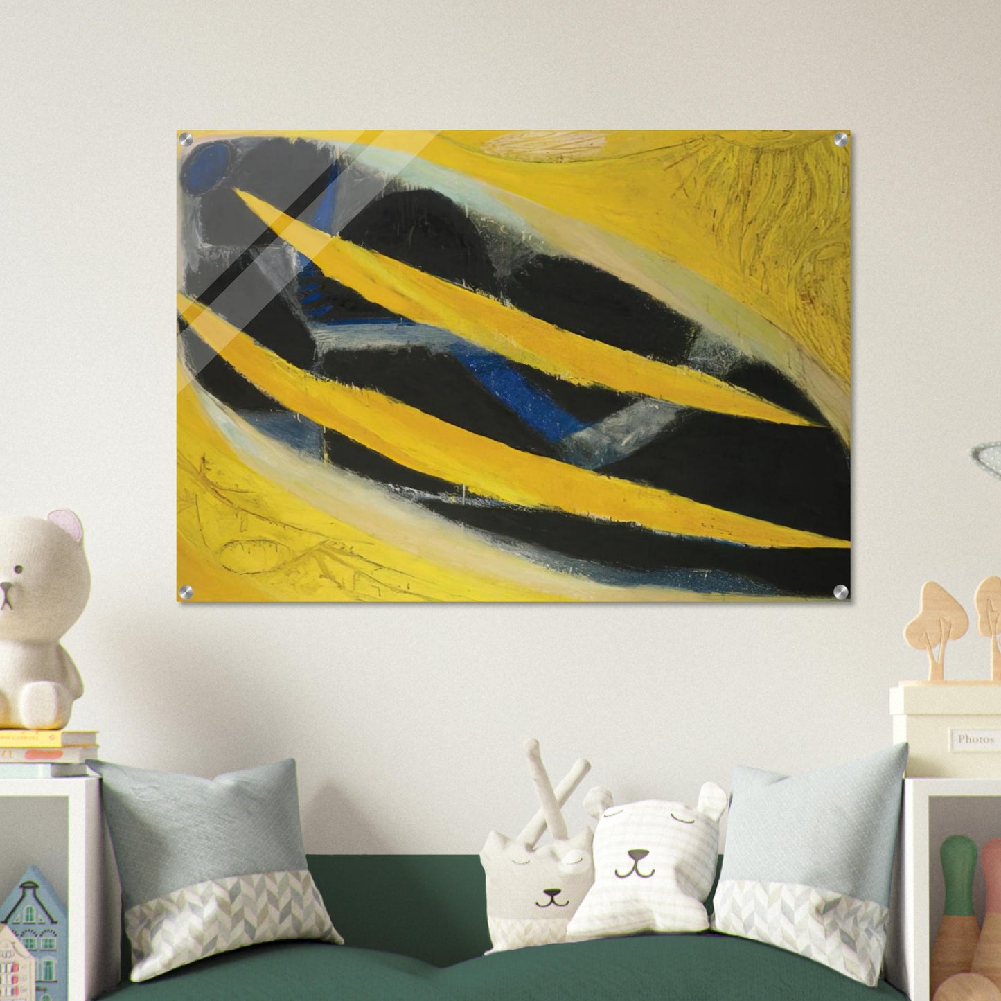Dark Presence III, Yellow - 1963 - Frank Lobdell Acrylic Print - 70x100 cm / 28x40″ inches