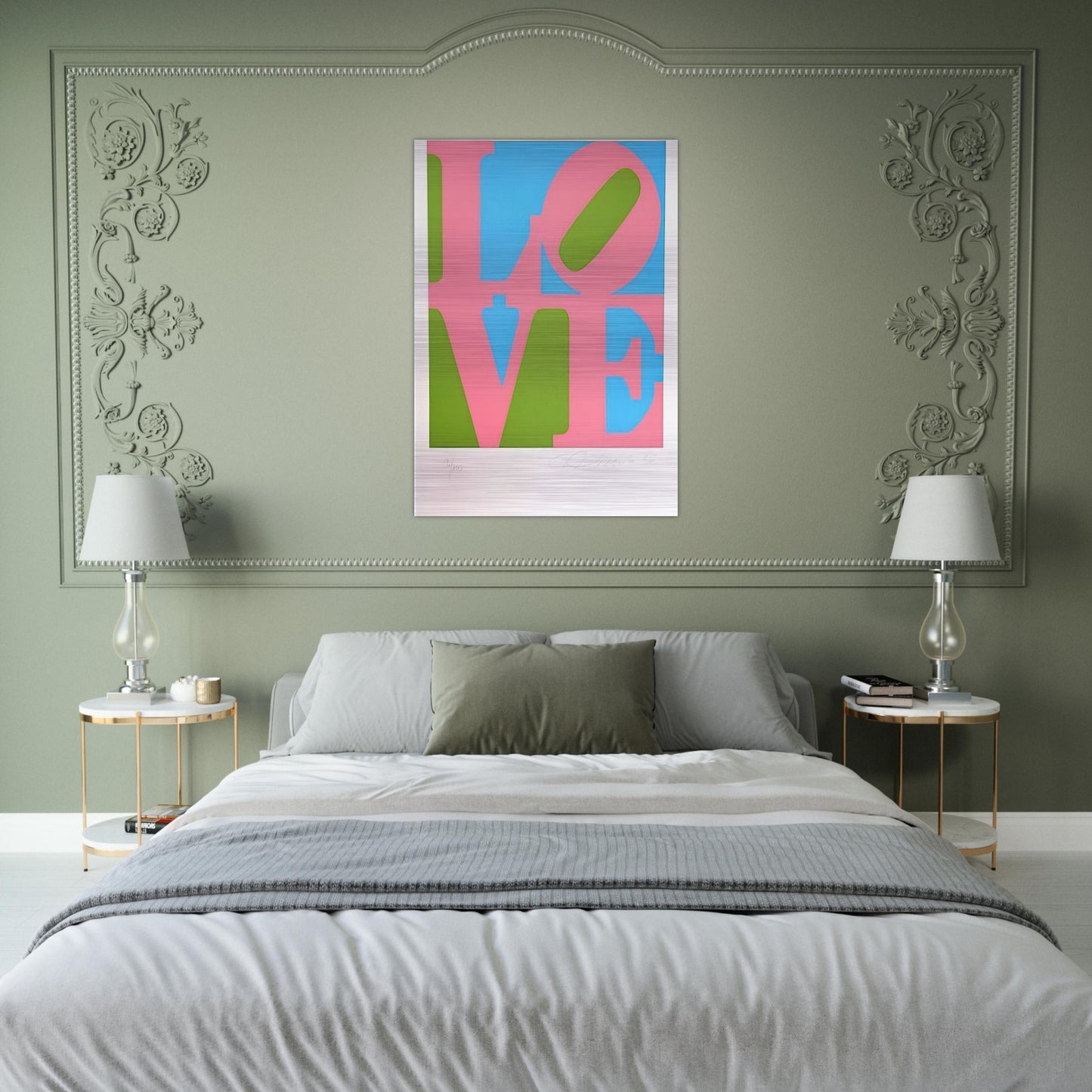 The Book of Love #11 - Robert Indiana Brushed Aluminum Print - 70x100 cm / 28x40 inches | Robert Indiana Aluminum Print | Robert Indiana Prints