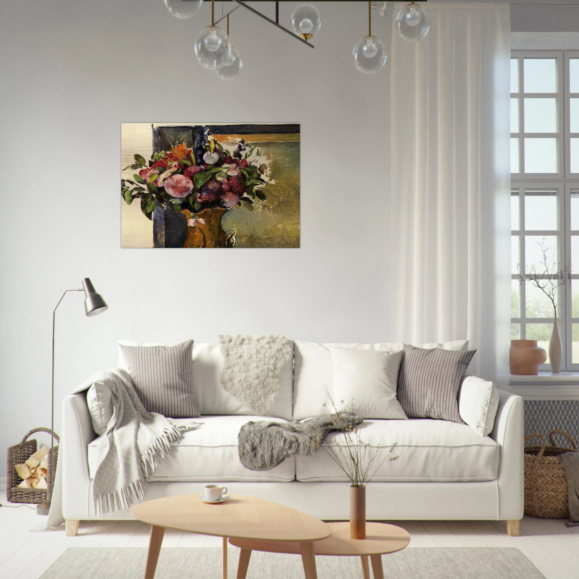 Flowers in a Vase - Paul Cézanne Brushed Aluminum Print - 70x100 cm / 28x40 inches | Paul Cézanne Aluminum Print | Paul Cézanne Prints